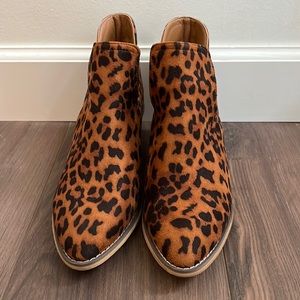 New - Nature Breeze - Leopard Cowboy Bootie - 8.5